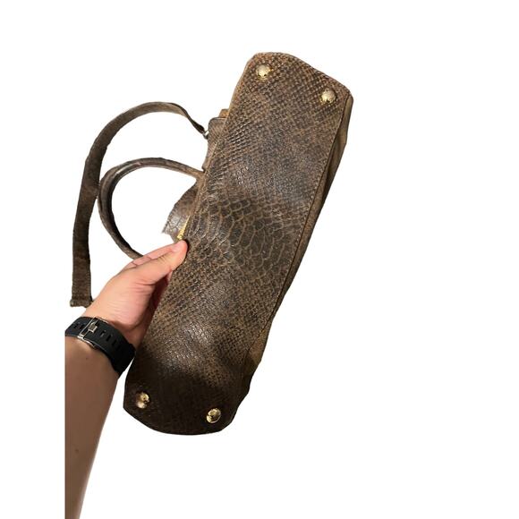 Michael Kors Large Hamilton‎ Crocodile Brown Tote! Rare Purse Bag - Picture 3 of 14